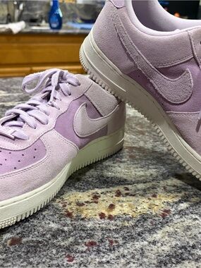 Nike Lavender Suede Low-Top Sneakers